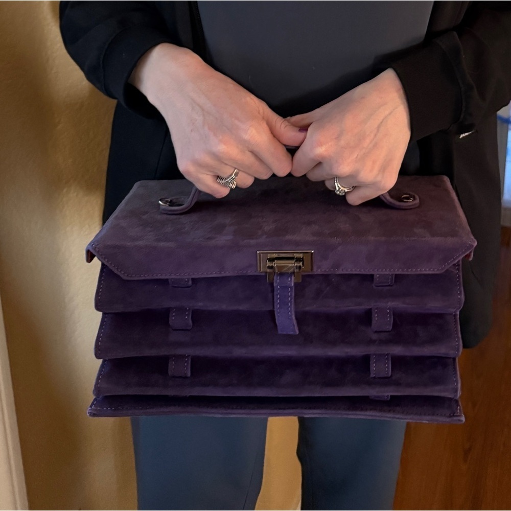 HESTER VAN EEGHEN women’s purple accordion limited edition purse from Amsterdam - Picture 9 of 16